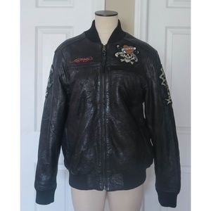 Vintage Ed Hardy Christian Audigier AVIREX Leather